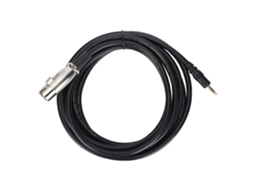 Cabo Xlr Mali Fêmea para 3.5mm Jack Sinal Balanceado 3m para Microfone Estúdio Performance