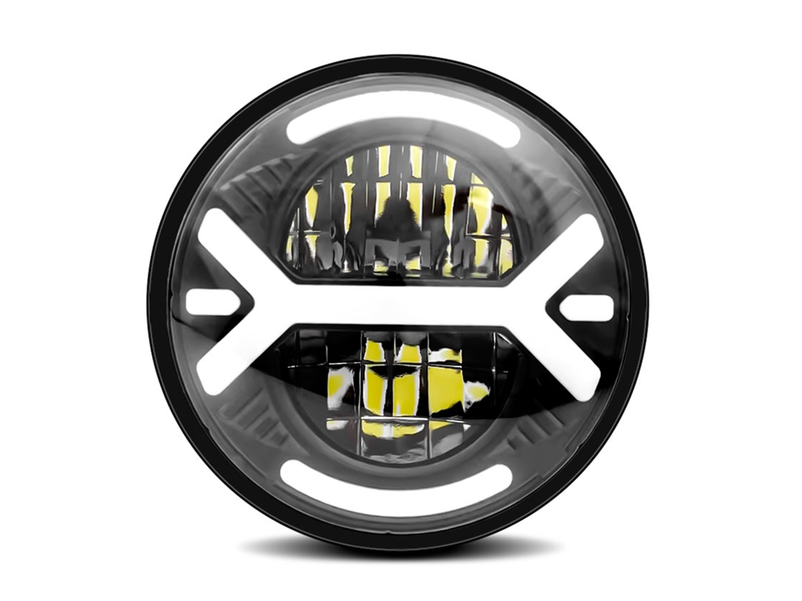 Farol Moto Led 5.75 Polegadas Ip67 Drl Sinal Luz Baixa Alta