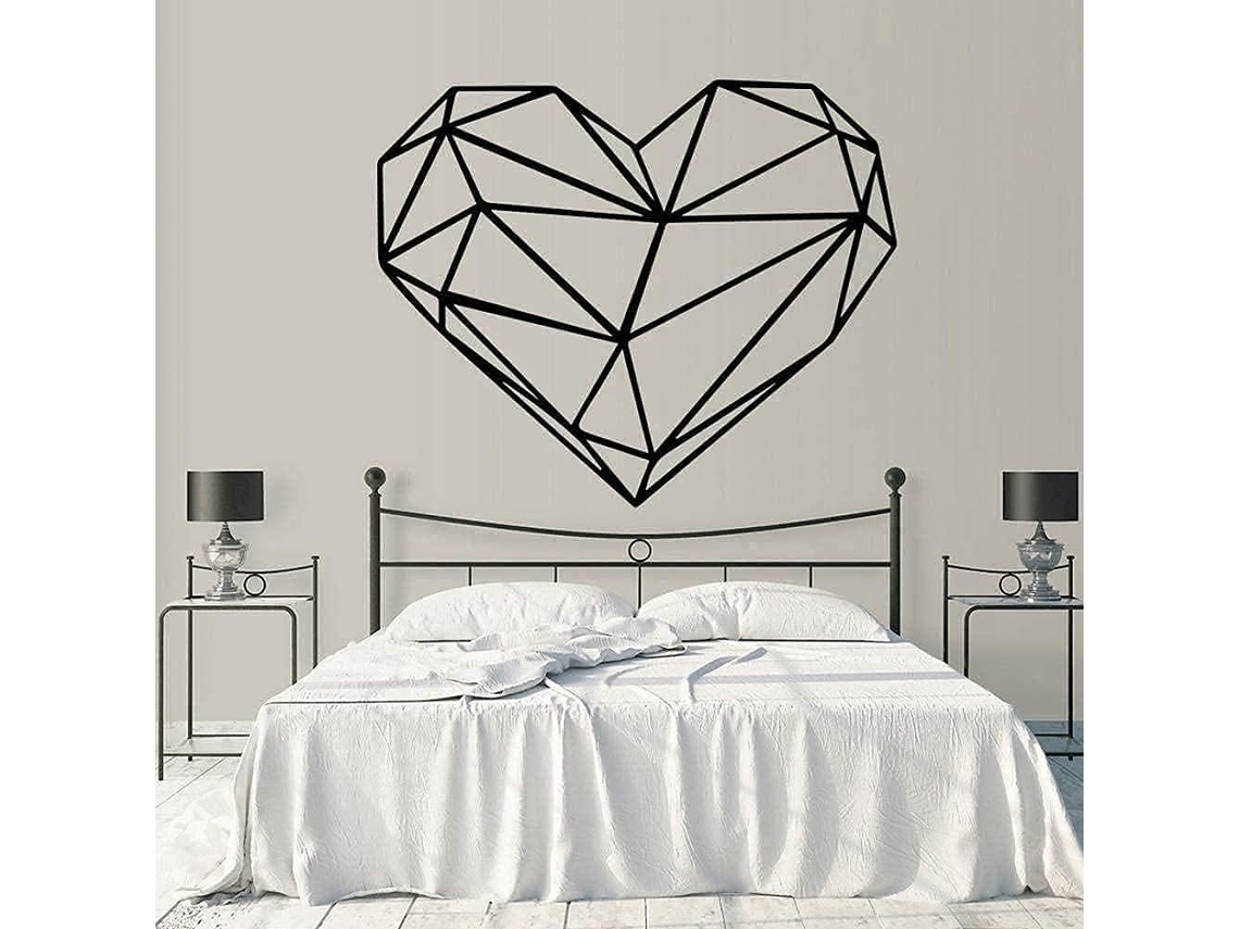 Adesivos Muraux Géométriques En Forme De Coeur Décoration Famille Adesivos Décoration Chambre Enfants 43x52cm