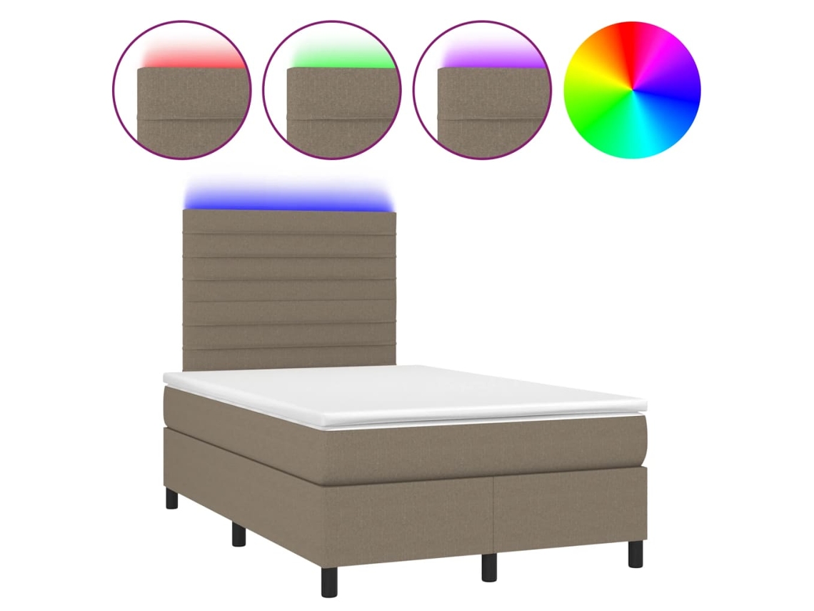Cama Box Spring com led 120x190 cm