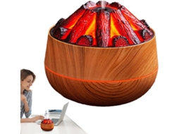 Umidificador Com Luz Led Em Formato De Chama Silencioso Carregamento Usb Decorativo Multifuncional