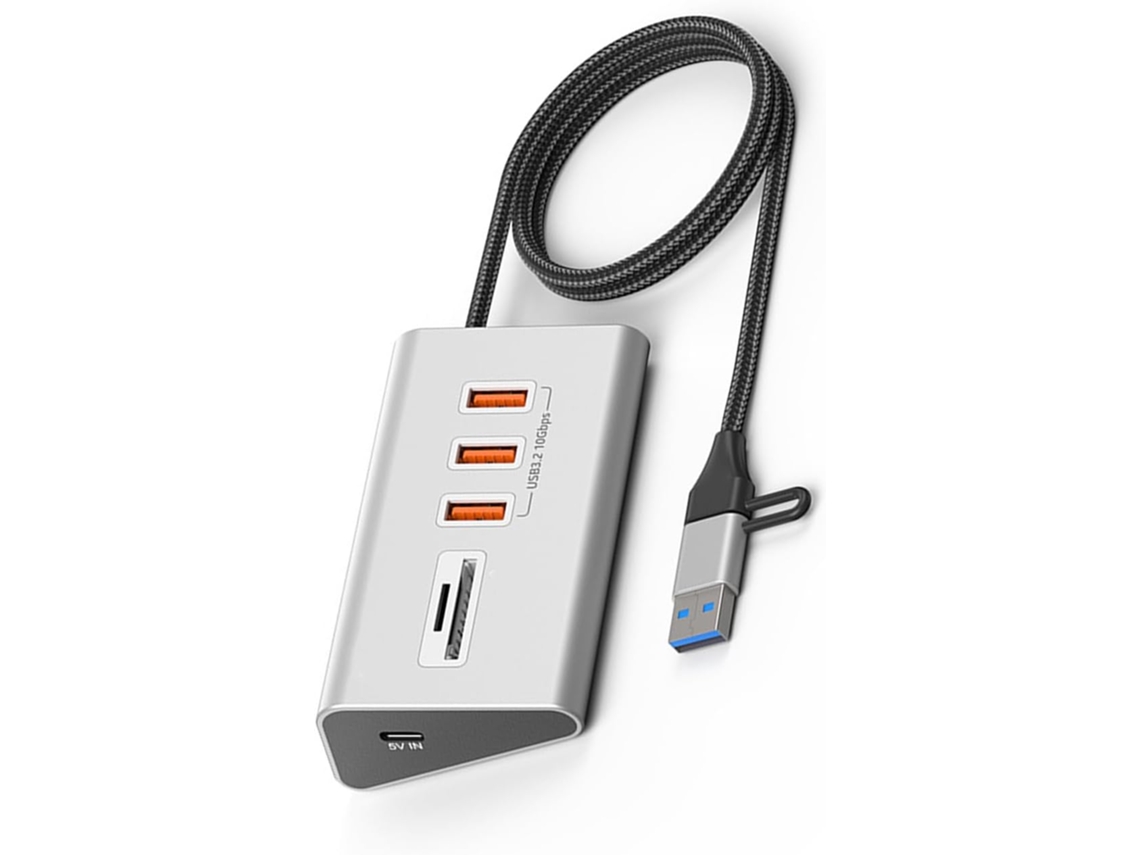 Hub Usb 3.2 Tipo C De Alta Velocidade 10gbps Com Adaptador