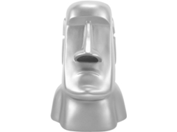 Exceart Support Pour Casque Audio Statue Moai Décoratif En Résine, Argenté, Organiseur De Bureau, Pour