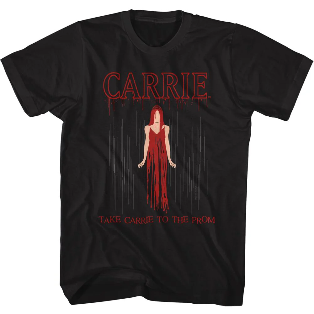 Unisex Adult T-shirt Rockinstone Carrie Drip Black Sizexl