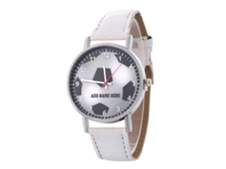 Relógio de quartzo unissex elegante e casual, ideal para presente de casais (branco)