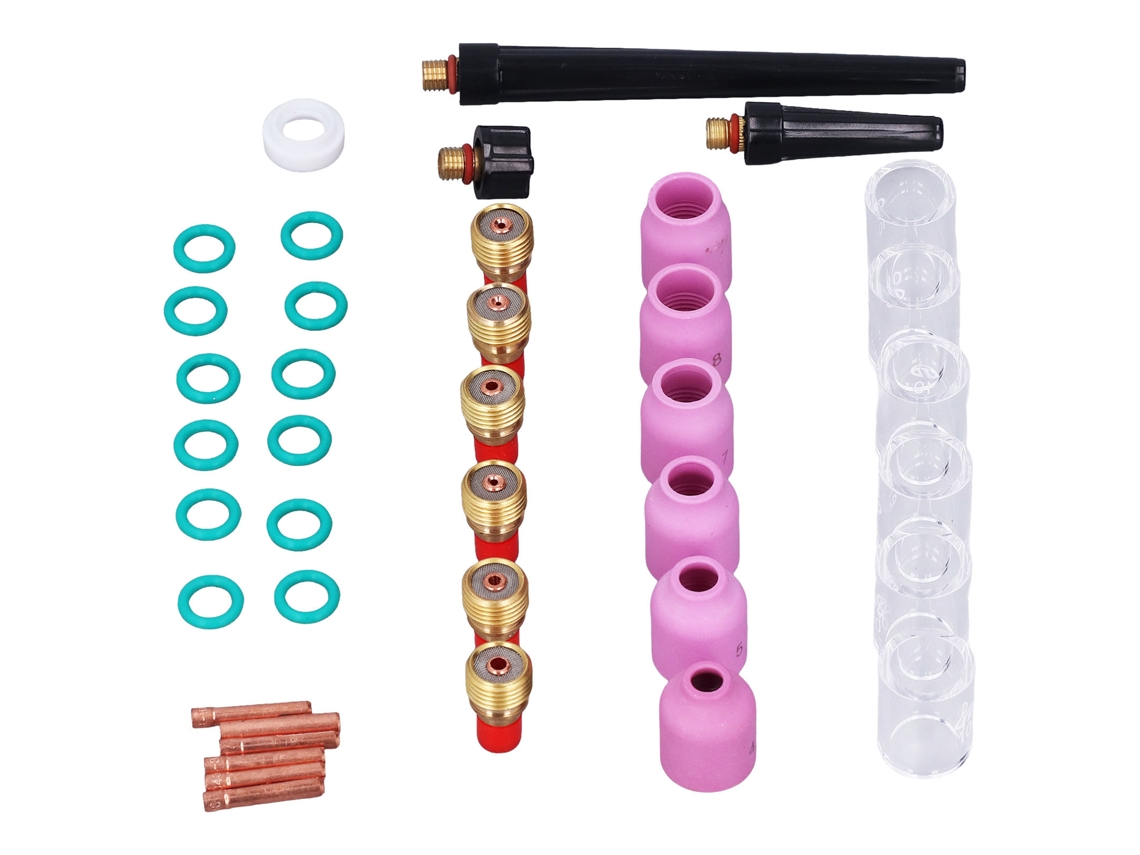 Kit De Acessórios Para Tocha De Soldar Tig Laxiscreed Com Colar E Bocal De Alumínio