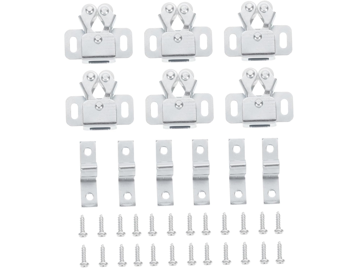 Conjunto De 35 Travas Duplas Armários Com Mola E Esfera Retenção Funcionamento Suave Silencioso Fixação Segura