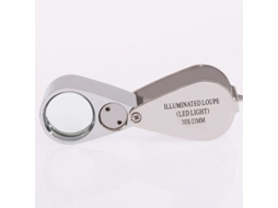 Lupa 30x Lupa De Metal Iluminada Para Joias Qb Aquaforge