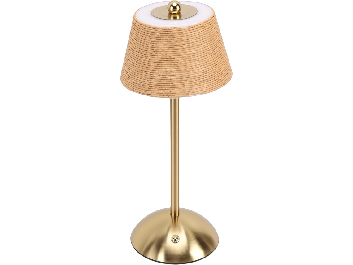 Luminária de mesa elegante Semi Fio com cabo de papel, alimentada por bateria USB, 3 fios, controle por toque.
