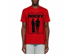 Rockinstone Rocky Movie Poster Solid Red Adult T-shirt Size:m