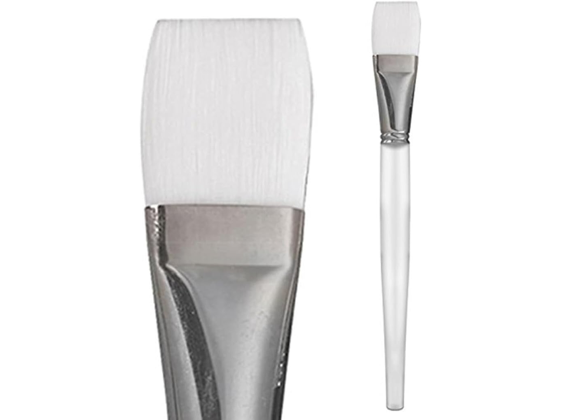 Conjunto de 5 peças com pincel para máscara facial em nylon e cabeça de vidro.