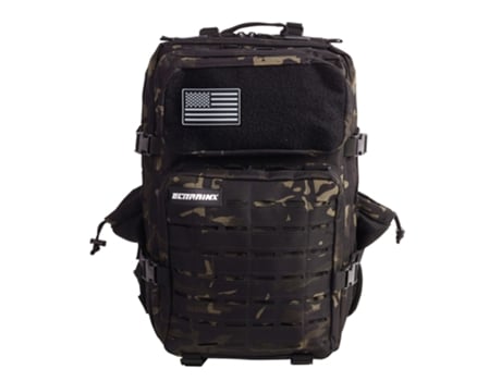 Mochila Tática ELITRAINX V2 45L Preto Camuflagem