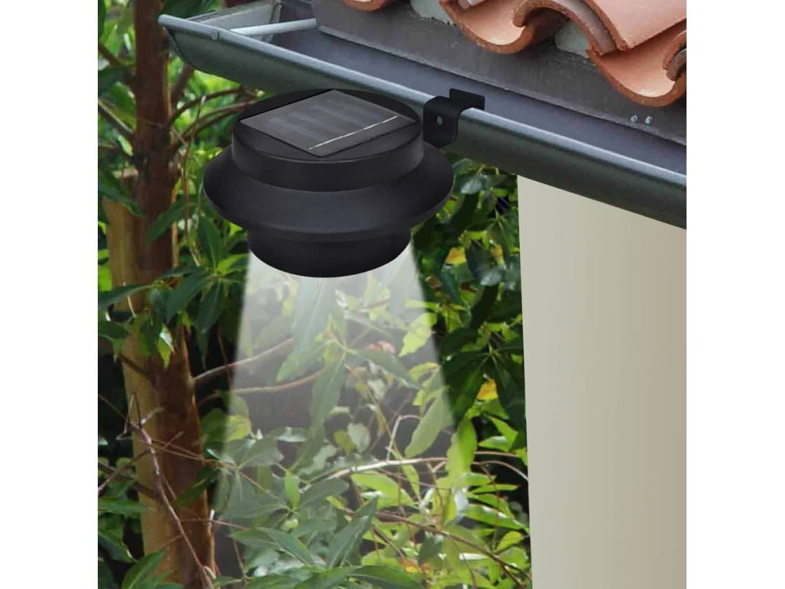 Conjunto Lâmpada Solar 6 Peças De Exterior Para A Cerca Calha