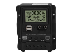 Controlador de Carregamento Solar Pwm K1688 20a com Display Lcd e Saída Usb Dupla para Casa