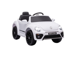 Carro Elétrico Para Crianças - Volkswagen Beetle Dune - 3 A 5 Anos - Máxima 30kg - 12v - 3 A 5 Km/h, Com Comando - Branco