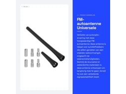 Antena Universal - Fm/dab - Resistente A Água - Resistente A Choques - Instalação Fácil - Materiais De Alta Qualidade