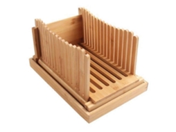 Tábua De Corte Ajustável Em Bambu Para Pão Caseiro E Torradas, Com Guia De Espessura De Fatias.