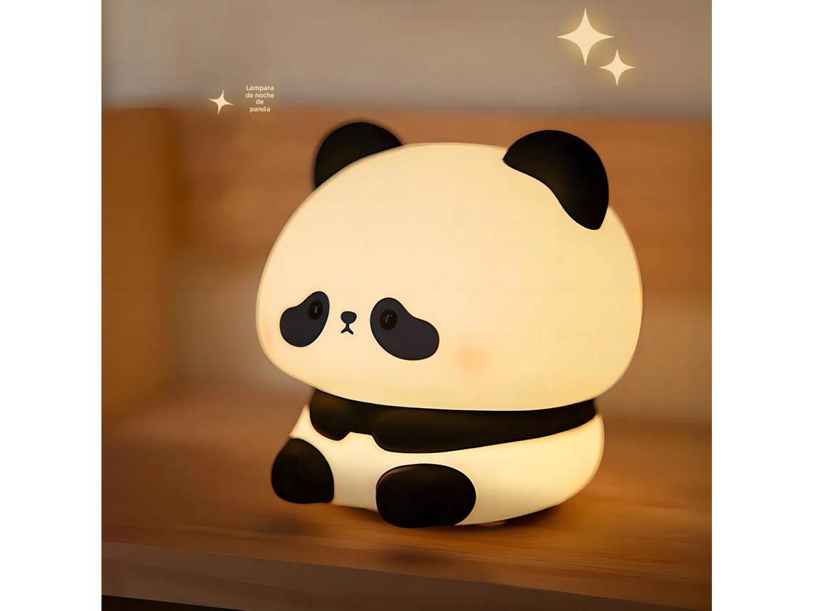 (panda C) Luminária Noturna De Led Em Silicone, Nos Formatos De Ovelha, Panda E Coelho, Recarregável Via Usb.