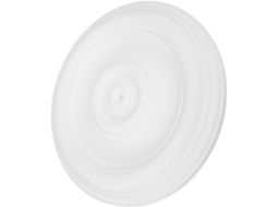 Medalhão Decorativo de Teto Resistente e Fácil de Instalar, com Estilo Moderno e Elegante em Pu Branco. SFUSHOS
