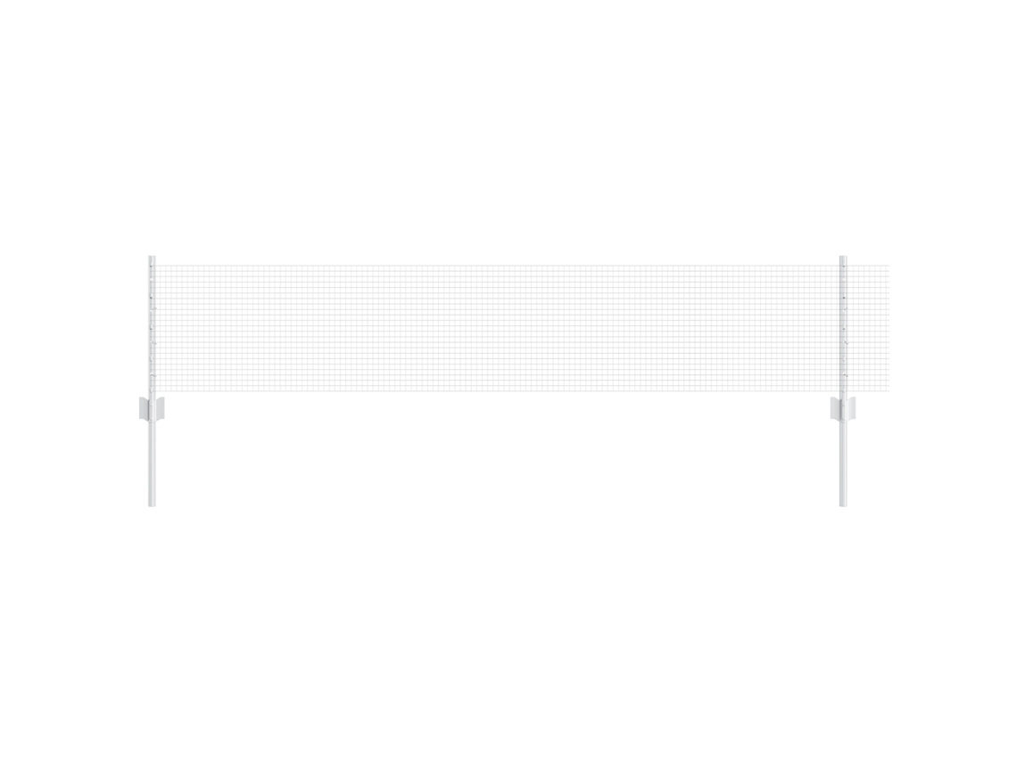 Conjunto 1 Cerca Externa Vidaxl Prateado Aço (100 X 0,4 M)