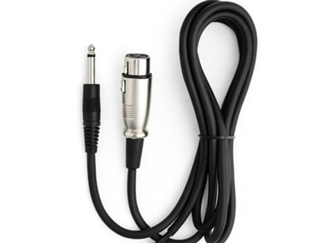 Cabo De Microfone Xlr 3 Pinos Para Jack 6.3mm M 1.5m Xin Yue 8750 Preto