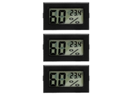 Conjunto De 3 Mini Termômetros E Higrômetros Com Display Digital Para Ambientes Internos Nostalgia88