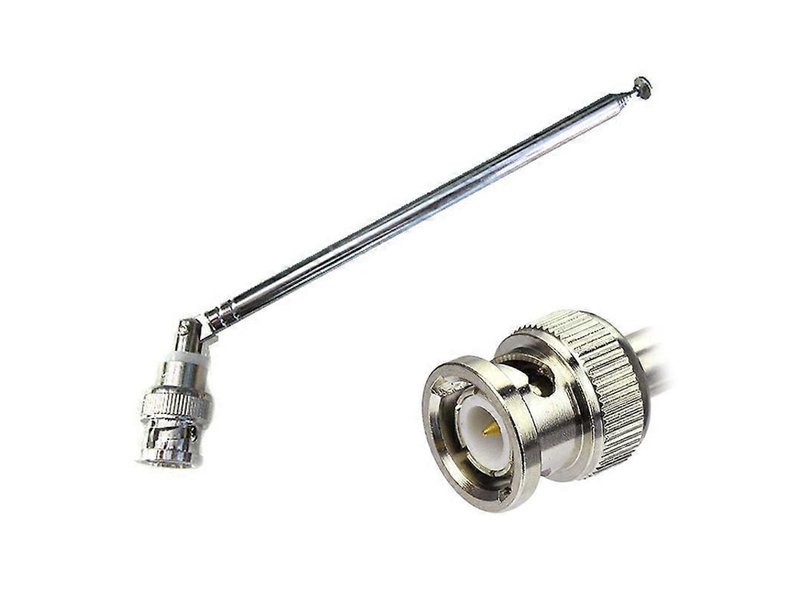 Antena Telescópica De 0,7 M Em Aço Inoxidável Com Conector Bnc Para Rádio Fm. Aquaforge