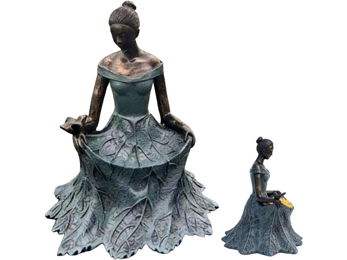 Alimentador de Pássaros Estátua de Fada em Resina para Uso Externo Alimentador de Jardim para Jardim, Quintal, CHABERLU
