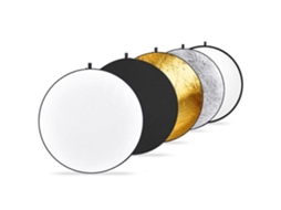 Lurelia Refletor Fotográfico 5 Em 1 Dobrável Portátil Durável Prata Dourado