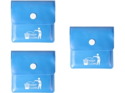 Cinzeiro Portátil Impermeável De 3 Peças, Bolsas De Pvc Com Tampas De Abertura Rápida Para Carro, Escritório,
