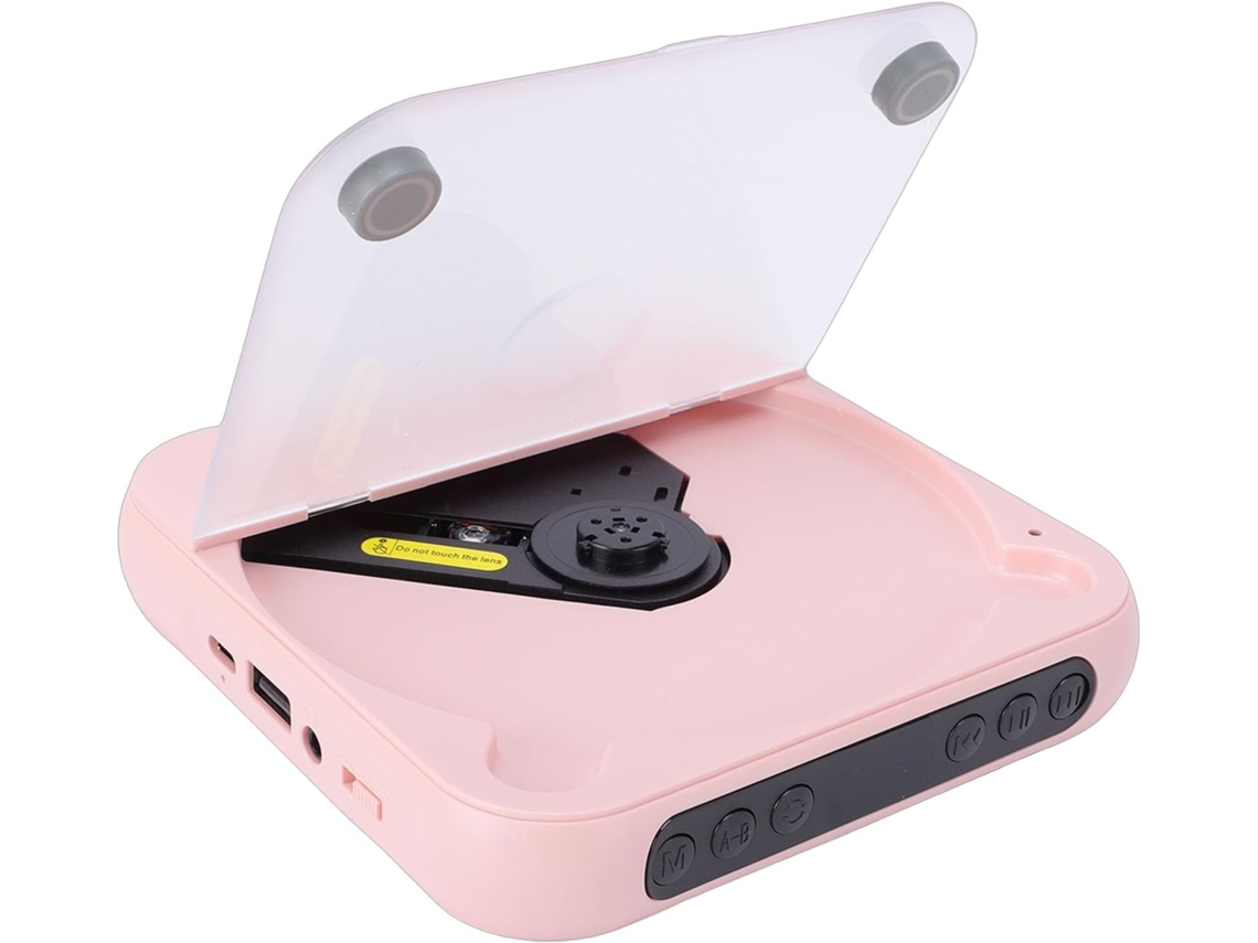 Leitor Cd Portátil, Com 2 Alto-falantes, Bluetooth 5.3, Tela Lcd E Entrada Usb, Ideal Para Casa