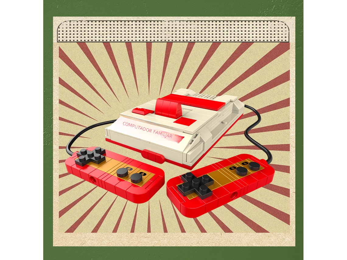 Kit de Montagem Diy com Blocos de Montar Retrô para Móveis Eletrônicos, Tv, Computador MDUG (estilo 4)