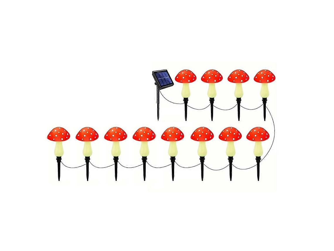 Luz De Cogumelo Movida A Energia Solar Para Decoração De Passarela De Jardim Ao Ar Livre, 12 Peças Aquaforge