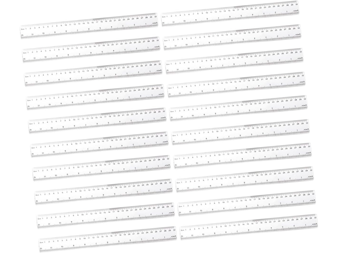 Conjunto De 50 Ferramentas De Medição Transparentes Para Desenho E