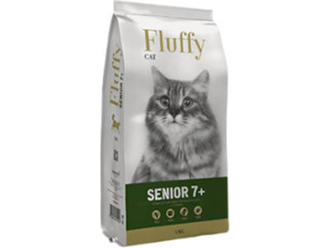 Ração Seca para Gatos FLUFFY Sénior 7+  2kg