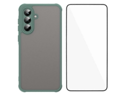 Capa Com Película Protetora De Tela Wanlonfeng Fd Series Skin Touch Tpu Pc Para Samsung Galaxy A56 5g, Verde