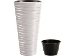 Vaso PROSPERPLAST Sand Slim (Branco - 29.6 x 29.6 x 52 cm)
