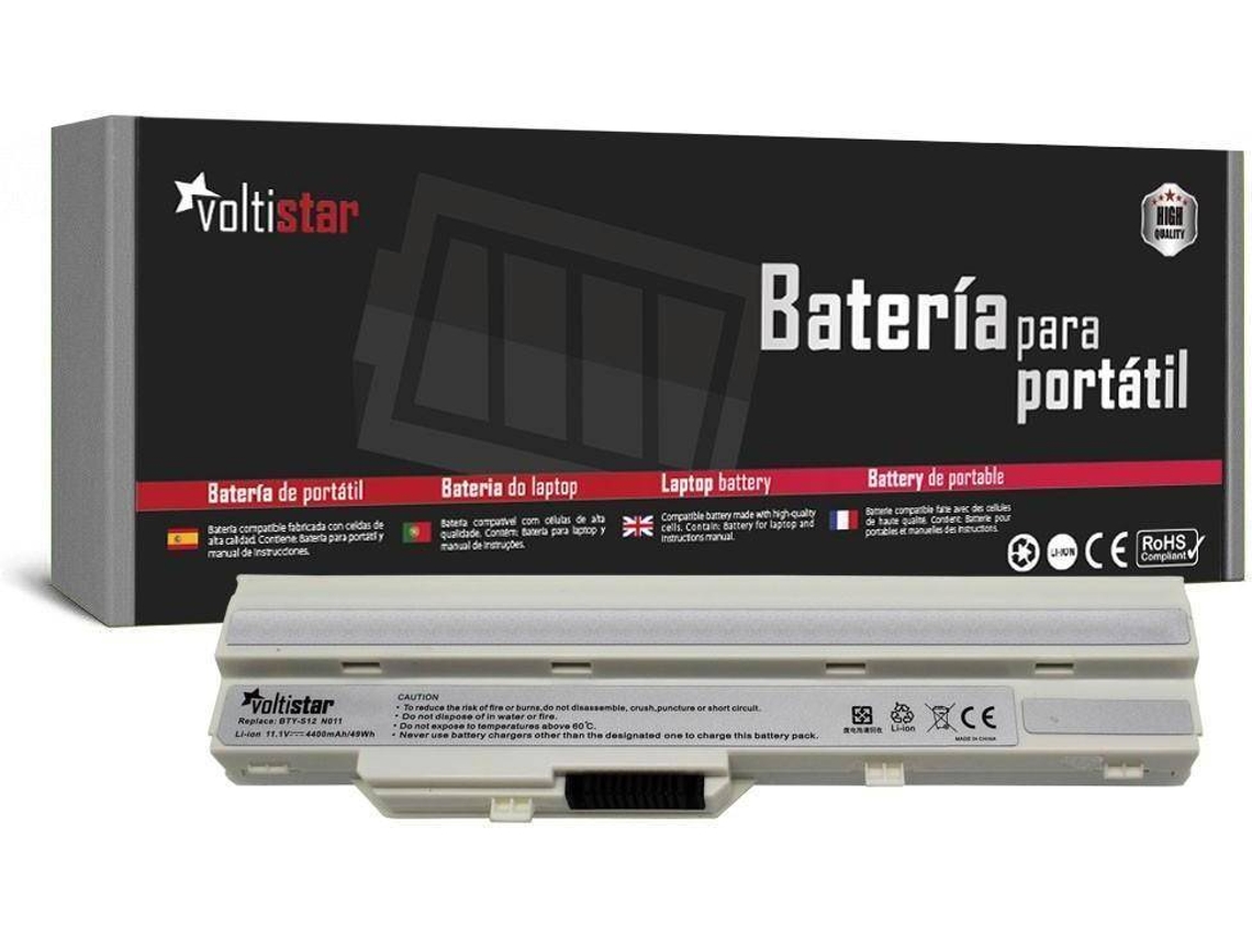 Bateria VOLTISTAR para Medion Portátil Akoya E1210 Md96727 Msi U100 U90 Branco