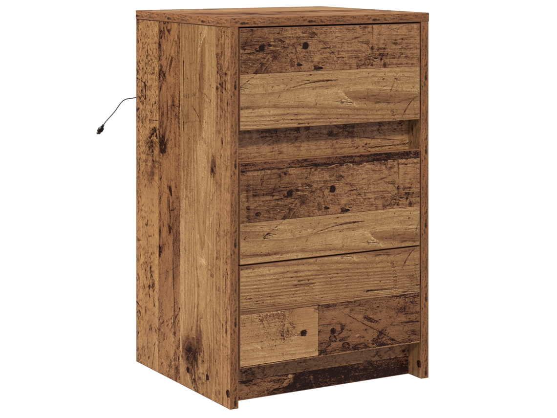 Conjunto 1 Armário De Cabeceira Vidaxl Castanho Derivados De Madeira (38 X 34 X 61 Cm)