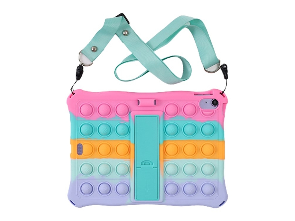 Capa de silicone à prova de choque Pop It para iPad de 11" (2025), rosa