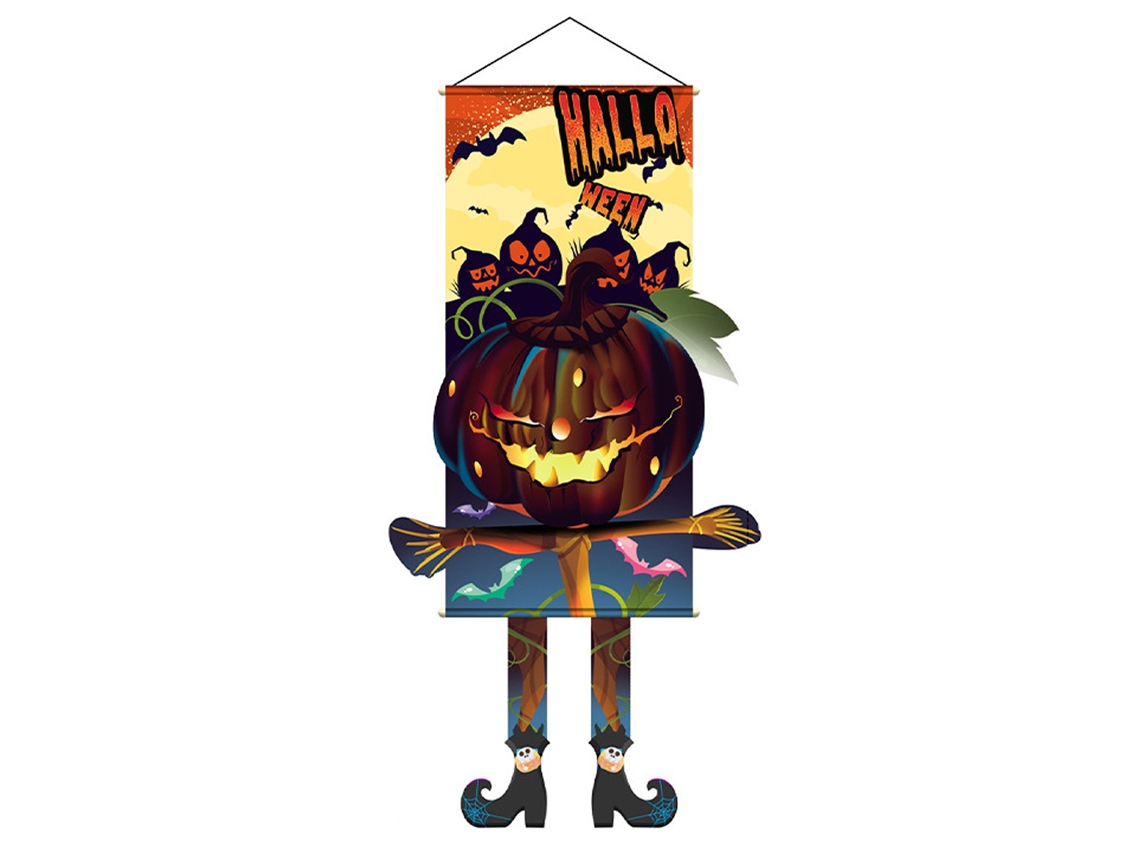 Decorações de Porta Halloween Sinalização de Tecido Grande para Porta Da Frente NEVEANCE