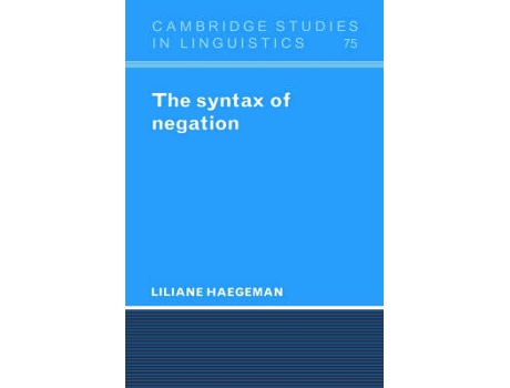 Livro the syntax of negation de liliane (universite de geneve) haegeman (inglês)