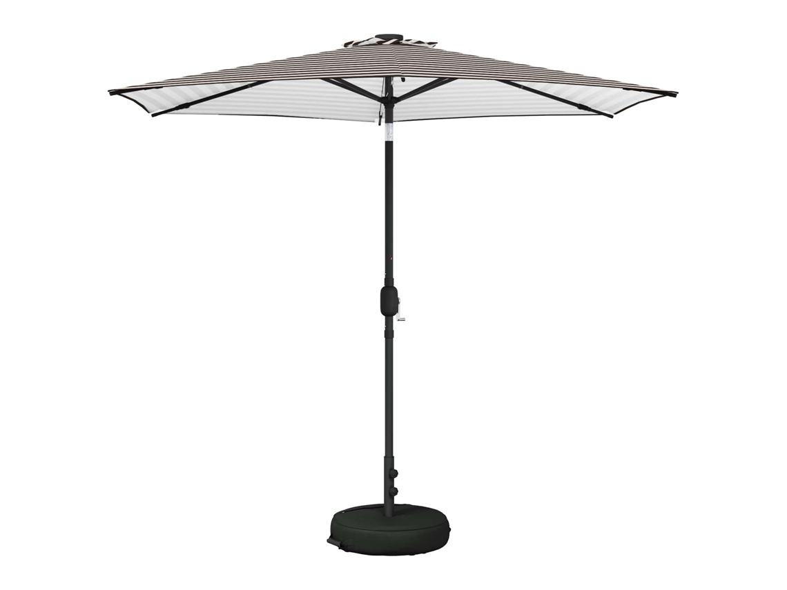 Conjunto 1 Guarda-sol De Jardim Vidaxl Preto Poliéster (270 X 270 Cm)