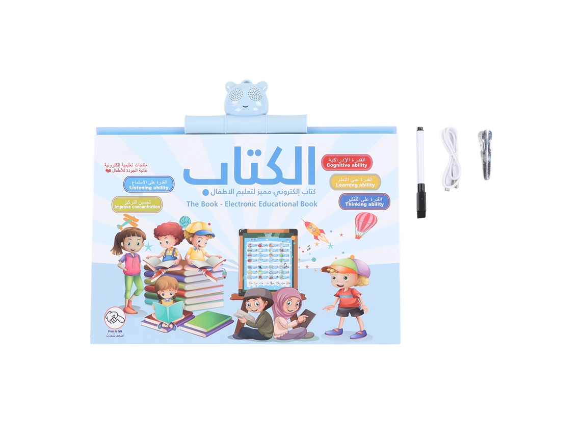 Quadro Mural Áudio Interativo Bilingue Árabe-inglês Aprendizagem Educaional Com Tábua De Desenho