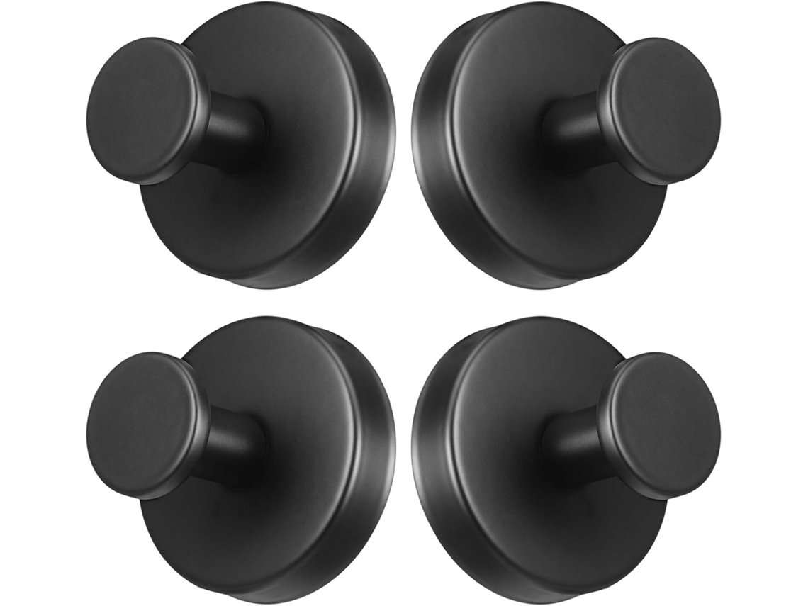 Conjunto De 4 Ganchos Parede Com Ventosa Em Aço Inoxidável Para