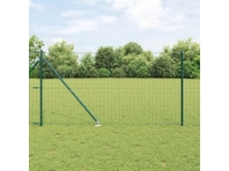 Vidaxl Cerca Europeia Com Pontas 10 X 1,2 M Aço Revestido De Pvc Verde