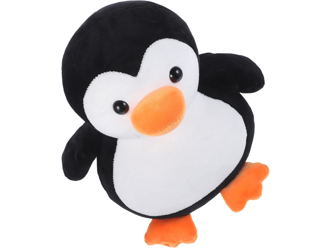 Pinguim De Pelúcia Grande Com Enchimento Macio Algodão Pp, Almofada