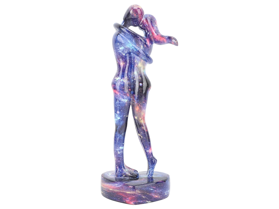 Baok - Elegante e Romântica Estatueta de Casal em Resina Durável para Escritório em Casa - Azul