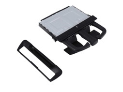 Suporte De Copos Para Braço Traseiro Preto Com Placas Antiderrapantes Para Audi A6 A7 2011-2016 Preto