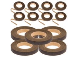Fita Crepom Para Hastes, Boa Elasticidade, 12 Rolos, Fácil de Usar, Marrom Escuro, Para Projetos Artesanais e